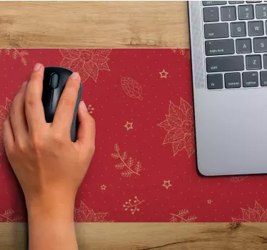 Podložka pod myš vianoce s kvetinovým vzorom - Tenstickers