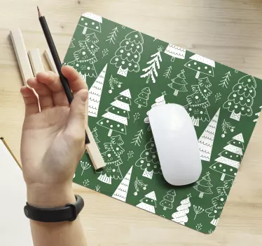 Podložka pod myš vianoce s rozprávkovými stromčekmi - Tenstickers