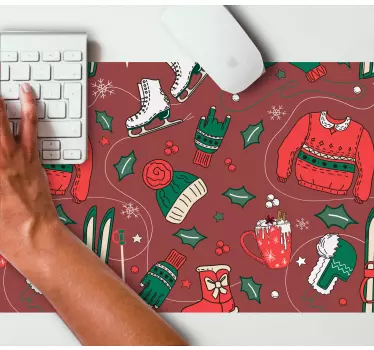 Podložka pod myš vianoce s vianočnými prvkami - Tenstickers
