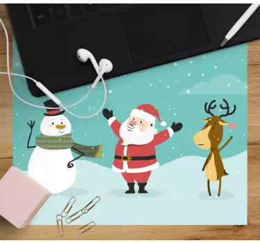 Podložka pod myš vianoce veselé zimné postavičky - Tenstickers