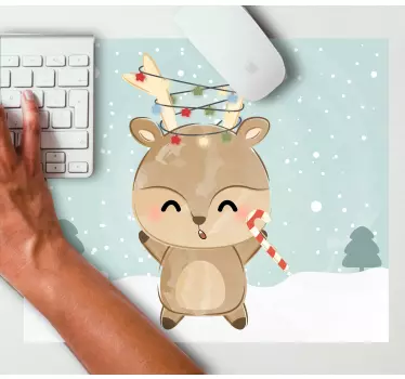 Podložka pod myš vianoce veselý sob s cukríkmi - Tenstickers