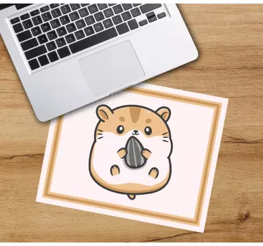 Roztomilý škrečok karikatúra originálna podložka pod myš - Tenstickers