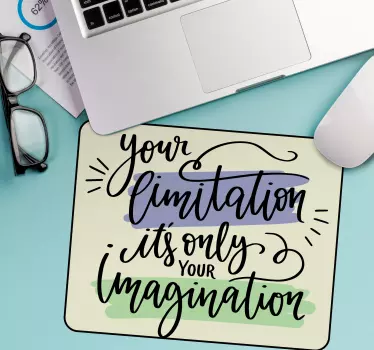 Ručne kreslená motivačná citát s nápisom podložka pod myš s úvodz - Tenstickers