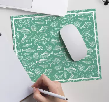 Ručné kreslenie rohože z rybej myši - Tenstickers