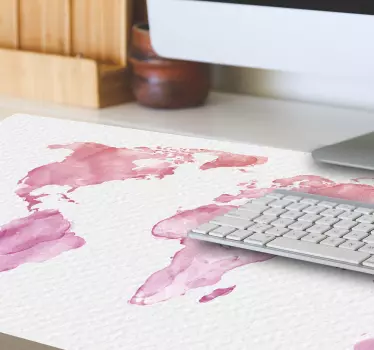 Ružová akvarelová mapa podložka pod myš - Tenstickers