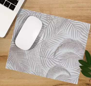 šedá elegantná botanická originálna podložka pod myš z 80. Rokov - Tenstickers