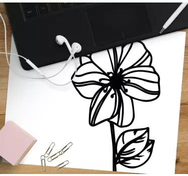 Sedmokráska kvet moderná čiarová grafika viac podložka pod myš - Tenstickers