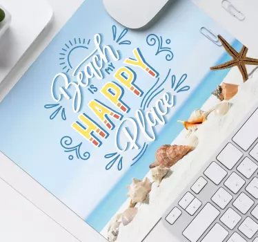 šťastné miesto podložka pod myš mušle - Tenstickers