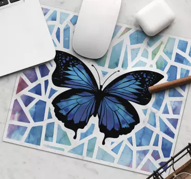 Trendy motýle vzor mozaika motýľ podložka pod myš - Tenstickers