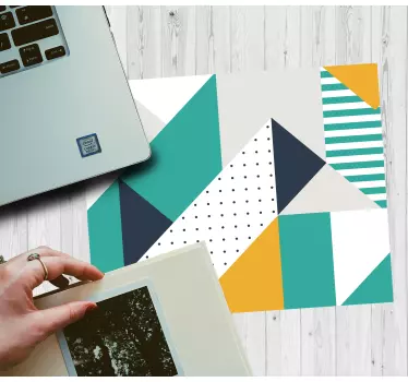 Trojuholníky geometrické umenie originálna podložka pod myš - Tenstickers