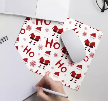 Vianočná podložka pod myš ježiško a hohoho - Tenstickers