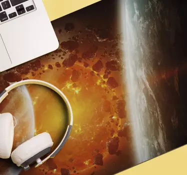 Vinylová podložka pod myš na výbuch planét - Tenstickers