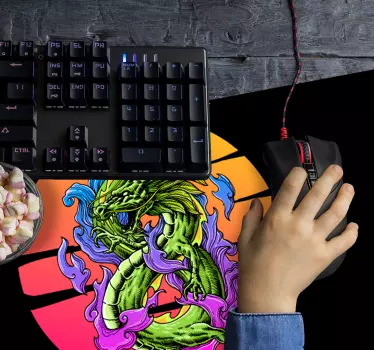 Vinylová podložka pod myš zelený drak - Tenstickers
