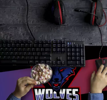 Vlci herné vinylové podložky pod myš - Tenstickers