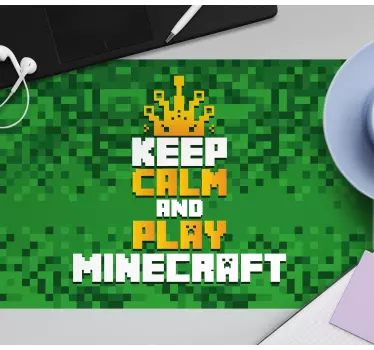 Zachovaj pokoj a hraj vinylovú podložku pod myš minecraft - Tenstickers