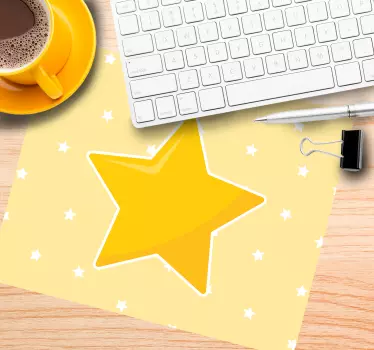žltá klasická hviezdicová originálna podložka pod myš - Tenstickers