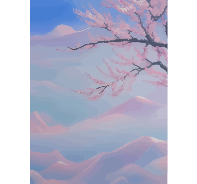 roleta do kúpelne zen čerešňa kvety vetva - Tenstickers