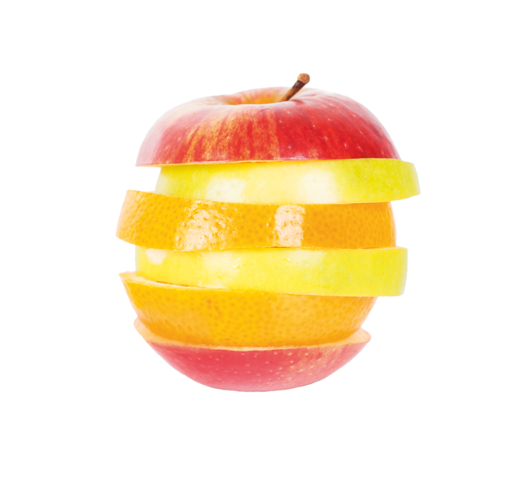 roleta do kuchyne nakrájané jablko - Tenstickers