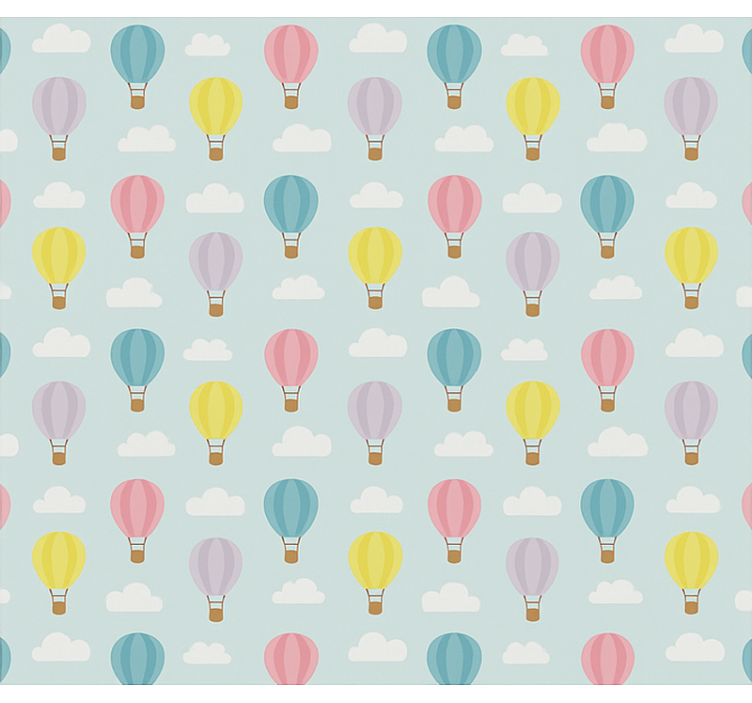 roleta do detskej izby modré teplovzdušné balóny - Tenstickers