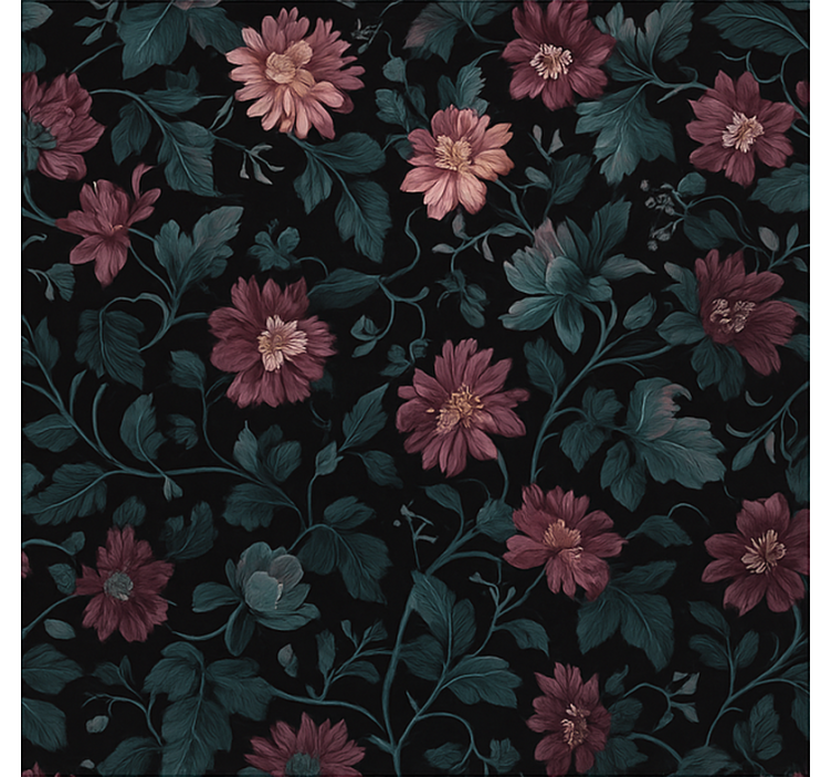 roleta do kancelárie tmavé vintage botanické vône - Tenstickers