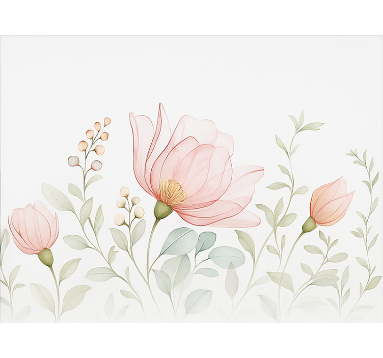 roleta do spálne abstraktné priesvitné kvetinové vzory - Tenstickers