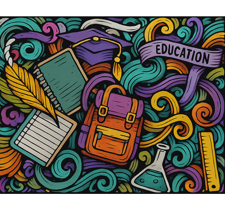 roleta pre teenagera farebné abstraktné objekty - Tenstickers