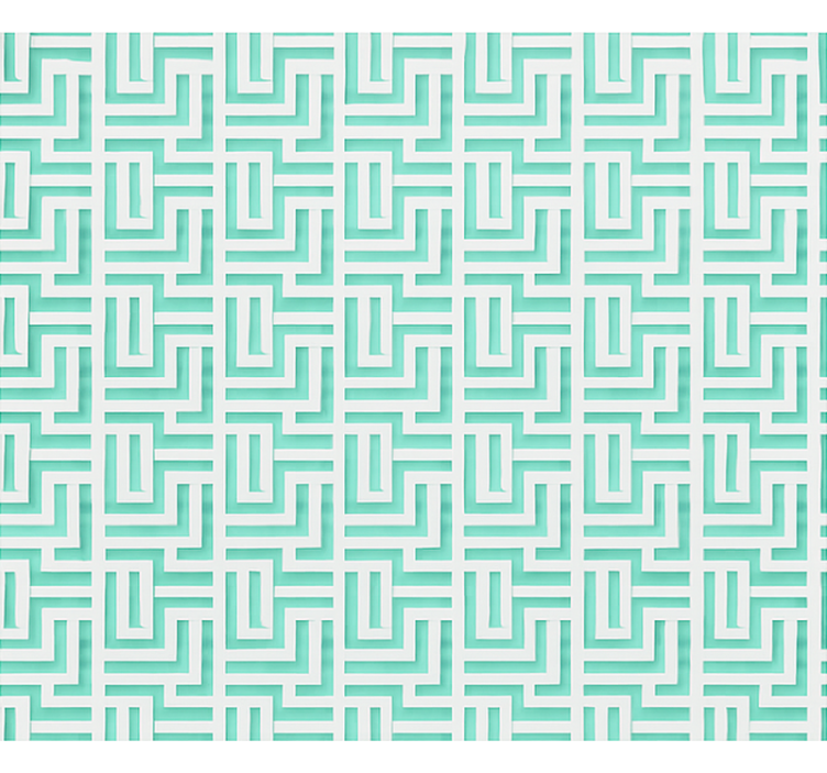 roleta do jedálne efekt modrých geometrických štvorcov - Tenstickers