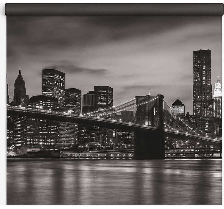 Roleta do kancelárie mesto v noci - Tenstickers