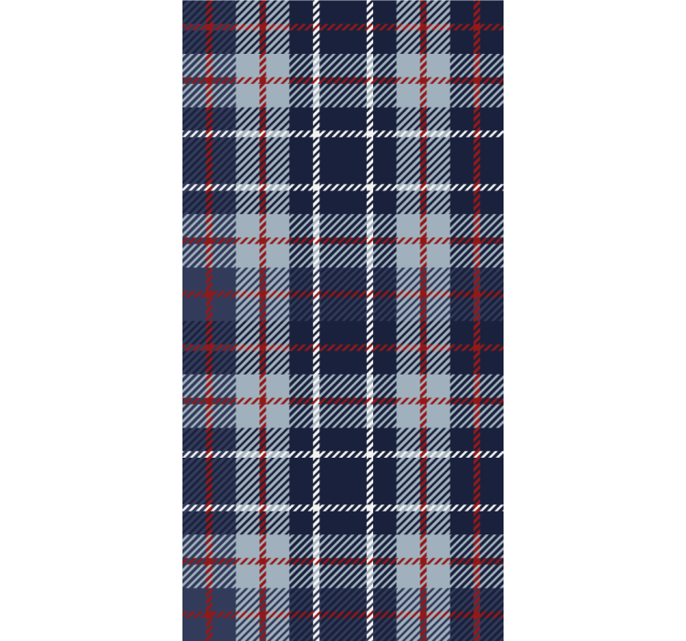 Roleta do kancelárie modro-červený tartan - Tenstickers