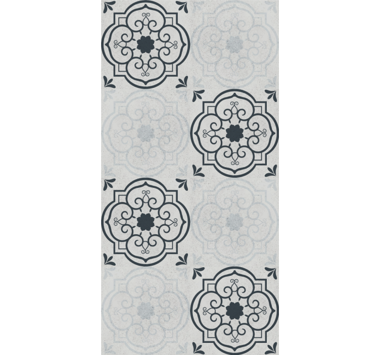 Roleta do kuchyne elegantné šedé dlažby - Tenstickers