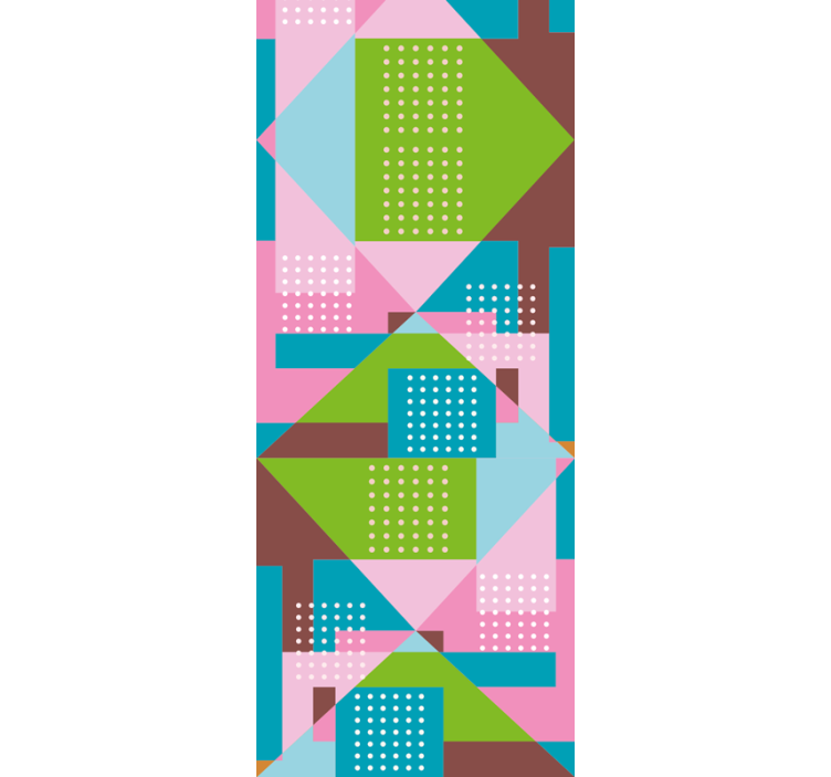 Roleta do jedálne s pastelovým geometrickým vzorom - Tenstickers