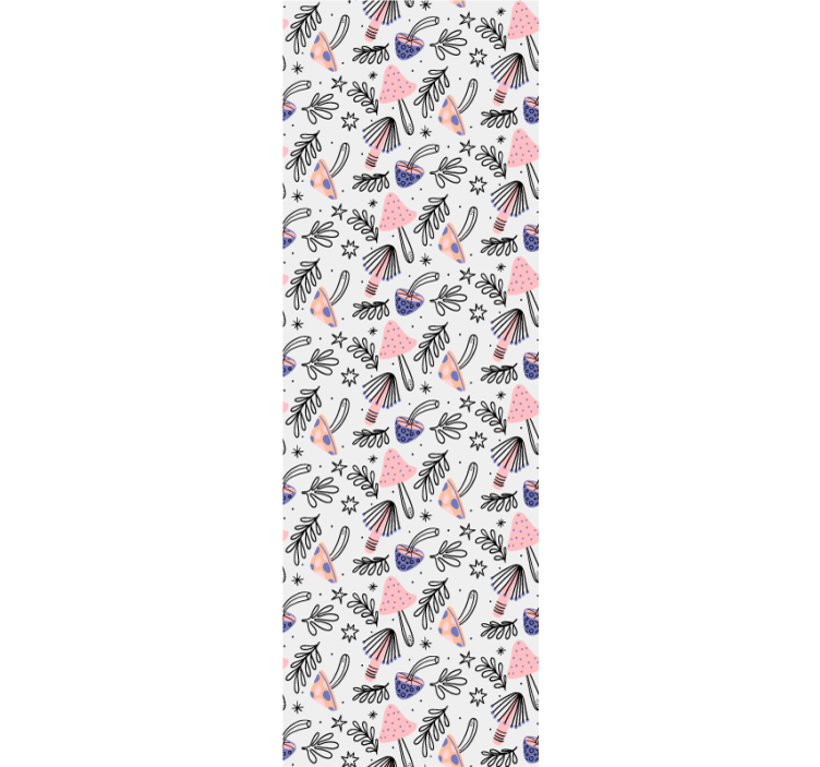 Roleta do jedálne klasické huby a kvety - Tenstickers