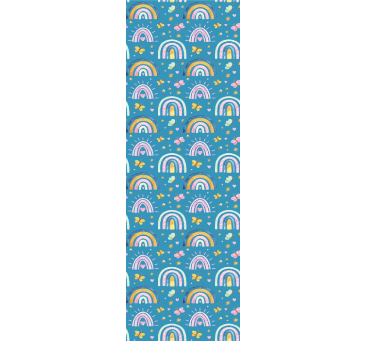 Roleta do detskej izby s motívom motýľov a dúhy - Tenstickers