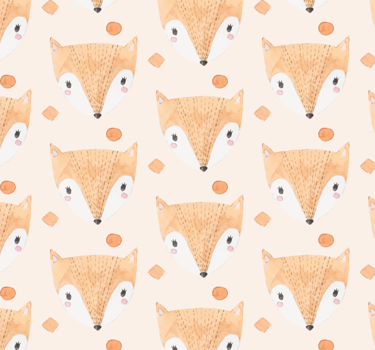 Roleta do detskej izby s ručne maľovanou líškou - Tenstickers