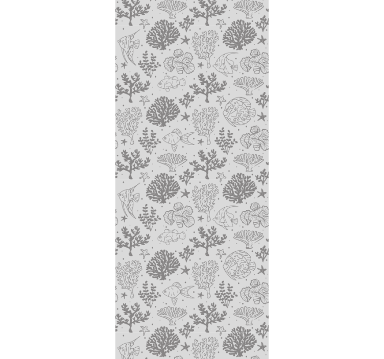 Roleta do detskej izby s vintage vzorom morských zvierat - Tenstickers