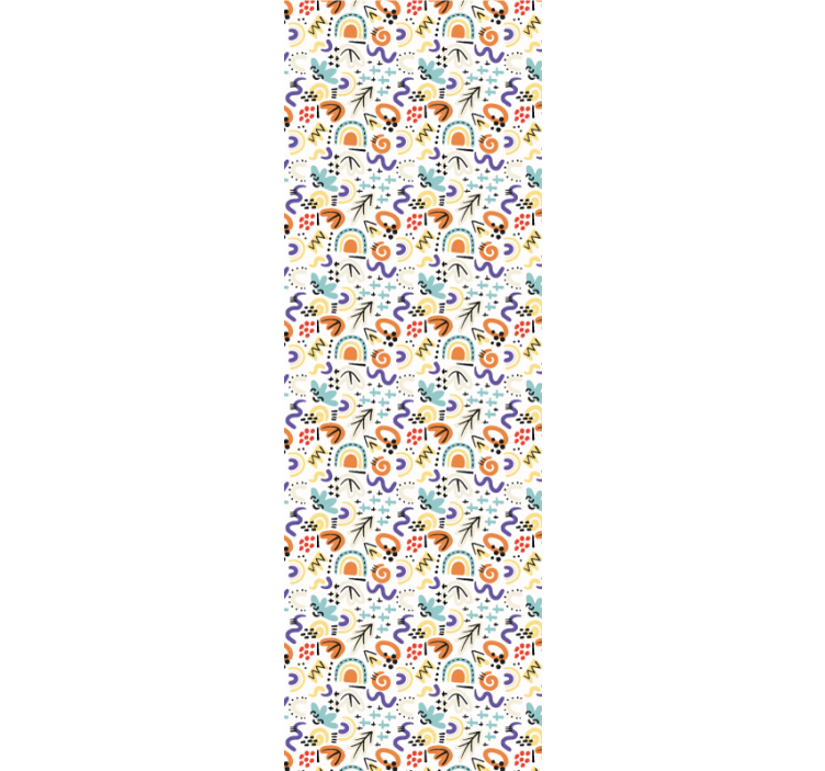 Roleta do kancelárie s organickým plochým abstraktným vzorom - Tenstickers