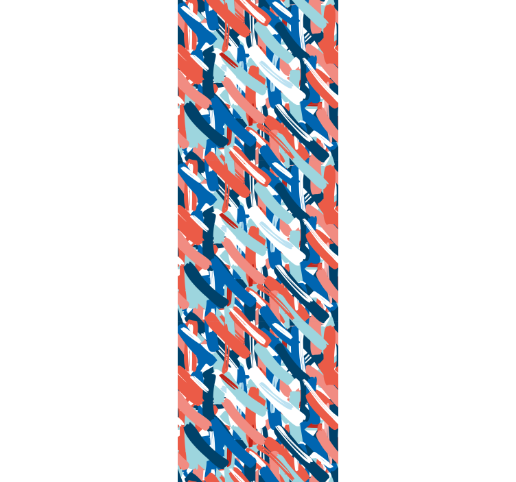 Roleta pre teenagera červené modré a biele štetce - Tenstickers