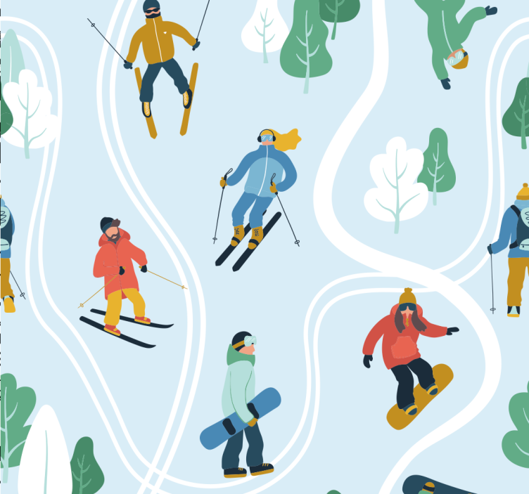 Roleta pre teenagera modré lyžovanie - Tenstickers