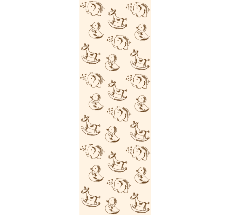 Moderná roleta s roztomilými dizajnmi slona, kačky a koňa - Tenstickers