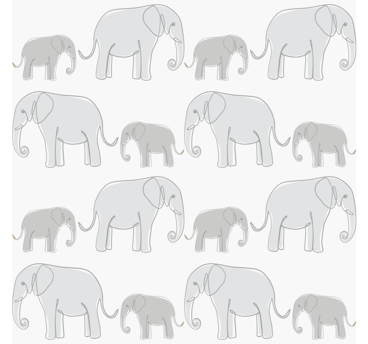 Sivá roleta minimalistické slony - Tenstickers
