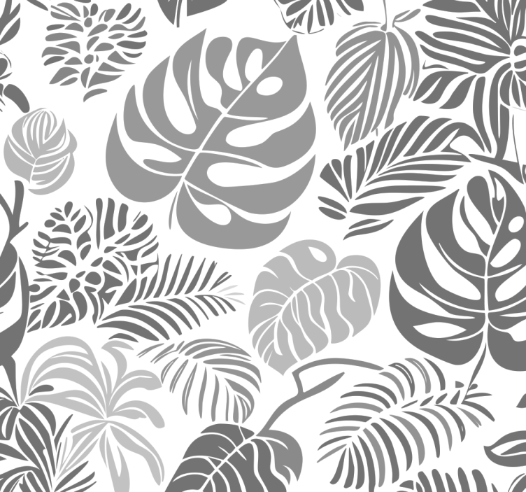 Sivá roleta s listami monstera - Tenstickers