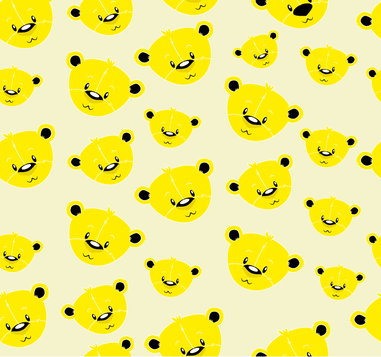 Žltá roleta s roztomilým vzorom medveďov - Tenstickers