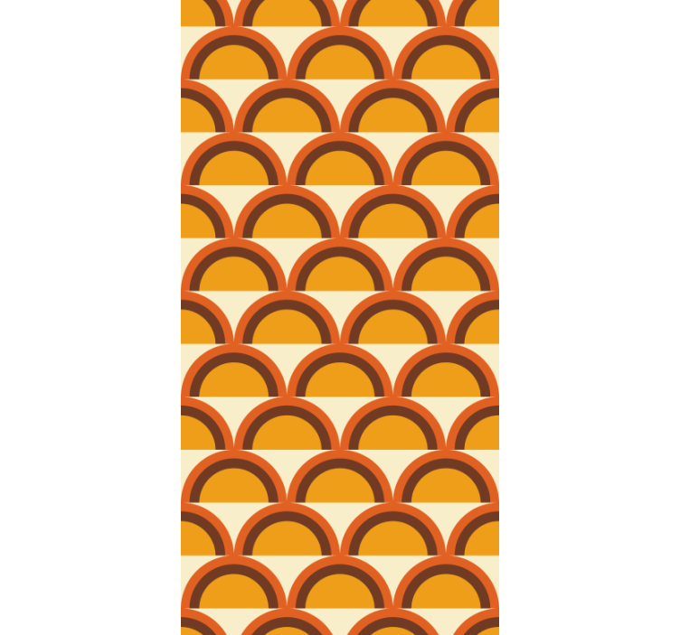 Žltá roleta retro oblúky zo západu slnka 70. rokov - Tenstickers