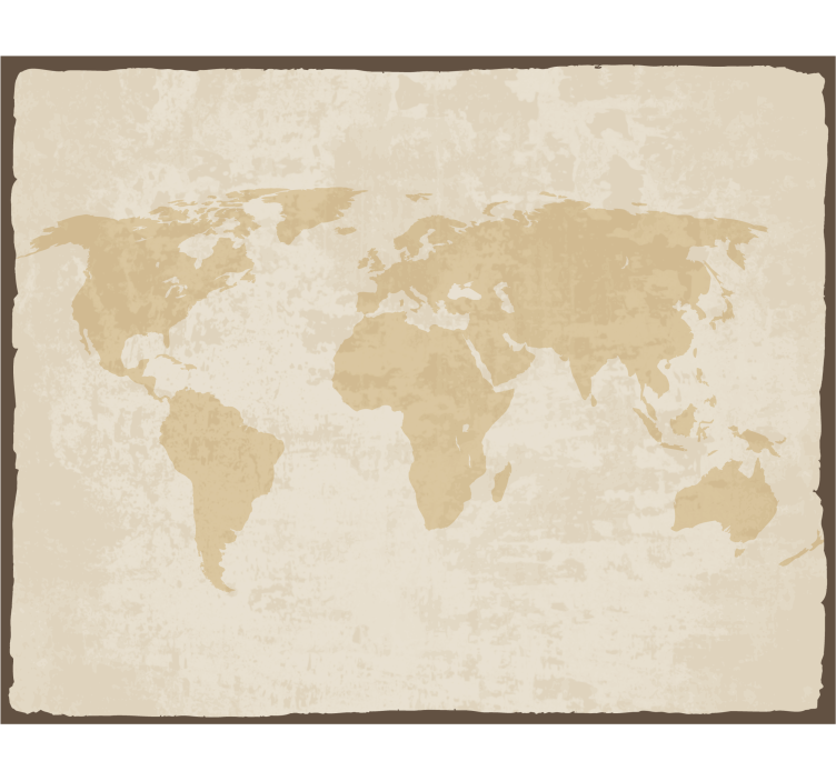 Roleta do obývačky vintage biela a béžová mapa sveta - Tenstickers