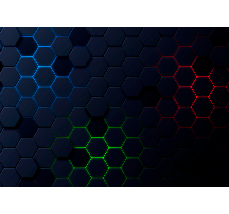 Čierna roleta s trojrozmerným hexagonálnym vzorom - Tenstickers