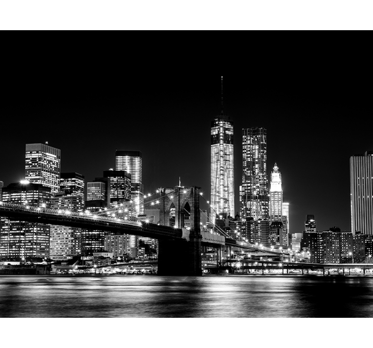 Čierna roleta fotomurál new york rieka este - Tenstickers