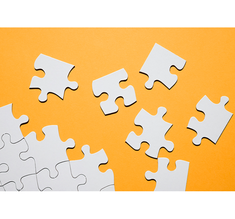 Žltá roleta puzzle dieliky na stene - Tenstickers