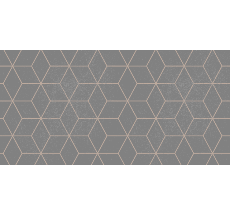 Sivá roleta s geometrickým šedým hexagónovým vzorom - Tenstickers