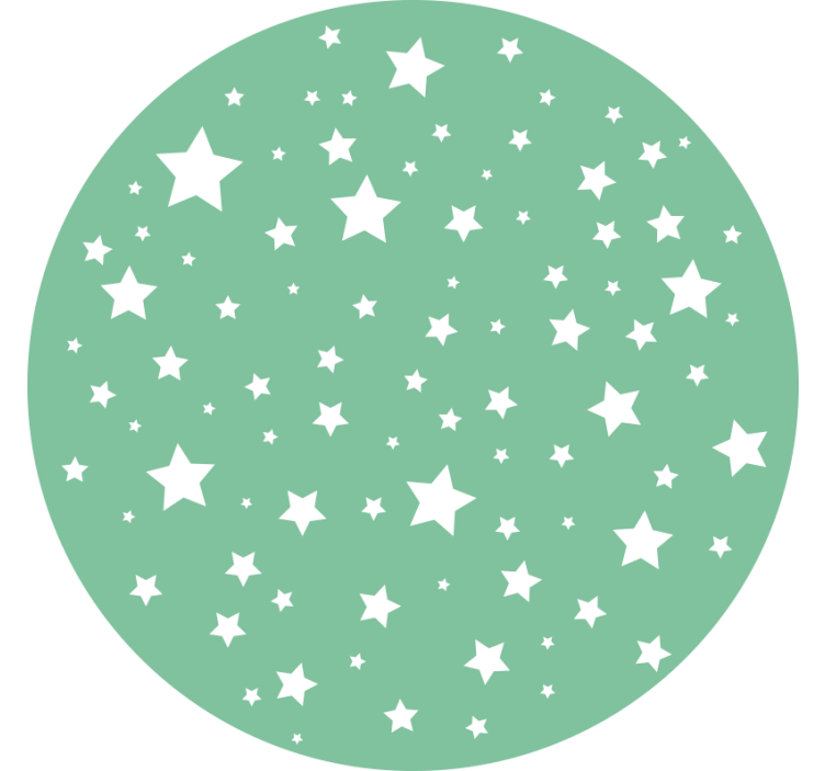 Zelená roleta zelené hviezdy okrúhle - Tenstickers