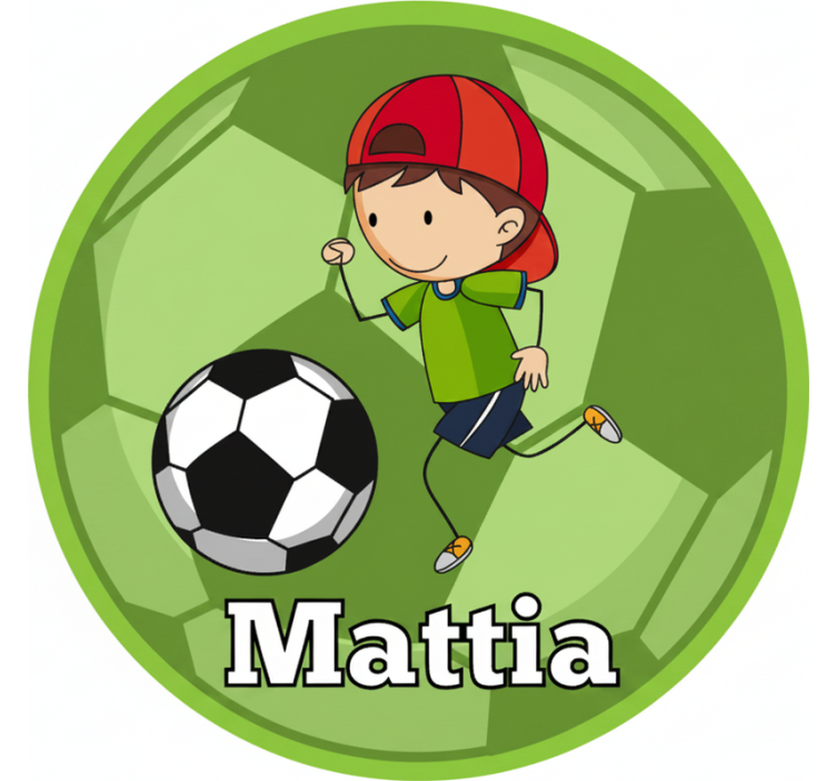 Zelená roleta s futbalovým dizajnom a menom - Tenstickers
